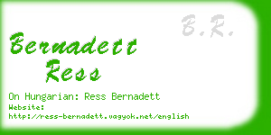 bernadett ress business card